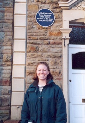 Elizabeth at Cary Grant's Birthplace