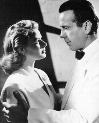 A publicity portrait of Bogart and Bergman